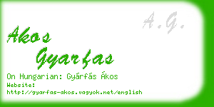 akos gyarfas business card